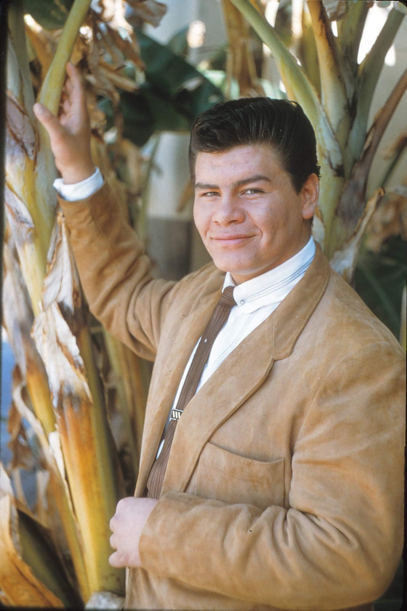 Celebrity Vault Ritchie Valens Smiling in Palm Trees, an Archival Print - 20" x 16"