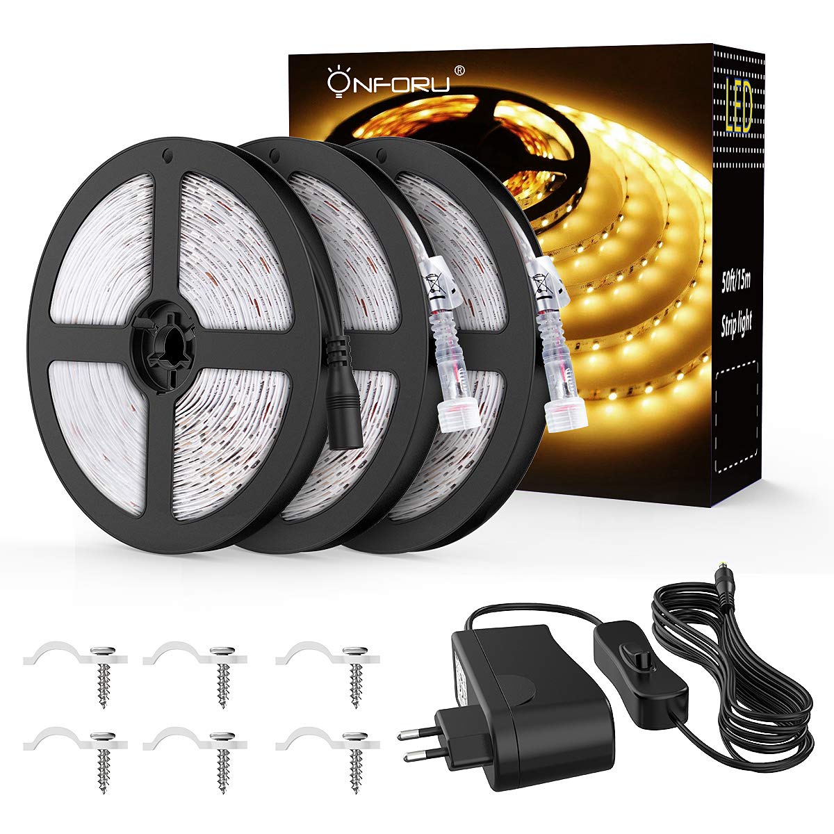 Küche, Haushalt & Wohnen 3000K Warmweiß Selbstklebend LED Band Onforu