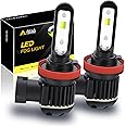 Alla Lighting 5200lm H8 H11 LED Switchback Fog Lights or DRL Bulbs, Dual Color 6000K Xenon White/3000K Amber Yellow H16 H8LL H11LL 12V Lamps Replacement