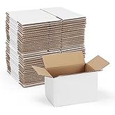 SPEPLA 6x4x4 Shipping Boxes Set of 40, White Corrugated Cardboard Box for Small Business Mailing