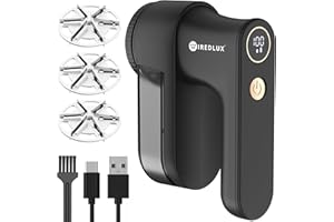 WiredLux Electric Fabric Shaver for Clothes - Rechargeable Lint & Pill Remover with 3 Speeds, LED Display, USB Charging - Por