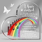 Xendelow Pet Memorial Gifts, Sympathy Gifts for Loss of Dog Cat, Pet Sympathy Present, Pet Memorial Acrylic Rainbow Bridge Decorations, Condolences Gift for Remembrance, Bereavement Gift for Loss Pet
