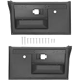ALMULOO Door Panel Compatible with 1981-1987 Chevy Chevrolet | Pair Inner; Compatible with 1981-1987 Chevy Chevrolet Pickup Truck; Interior Door Panels Plastic Black Left + Right