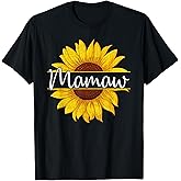 Summer Vintage Yellow Sunflower Graphic Sunflower Mamaw T-Shirt