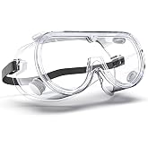 EinKau Anti-Fog Indirectly Vented Lab Safety Goggles Over Glasses