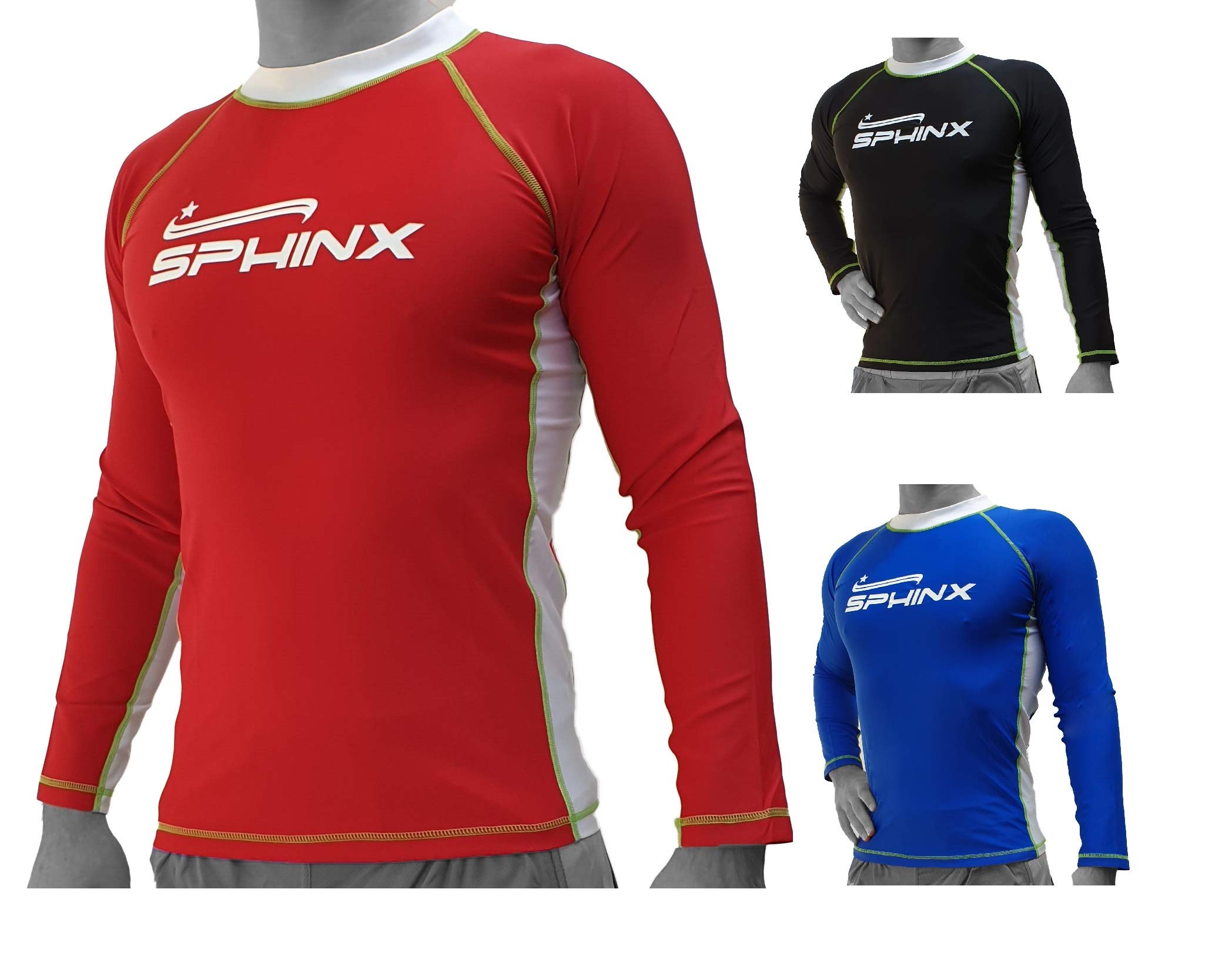 Kenneth J Lane Sphinx Rashguard Long Sleeve Rash Guard T-Shirt Unisex - Adult, Unisex_Adult, Rash Guard Shirt, Maglietta Rash Guard, Blue, M