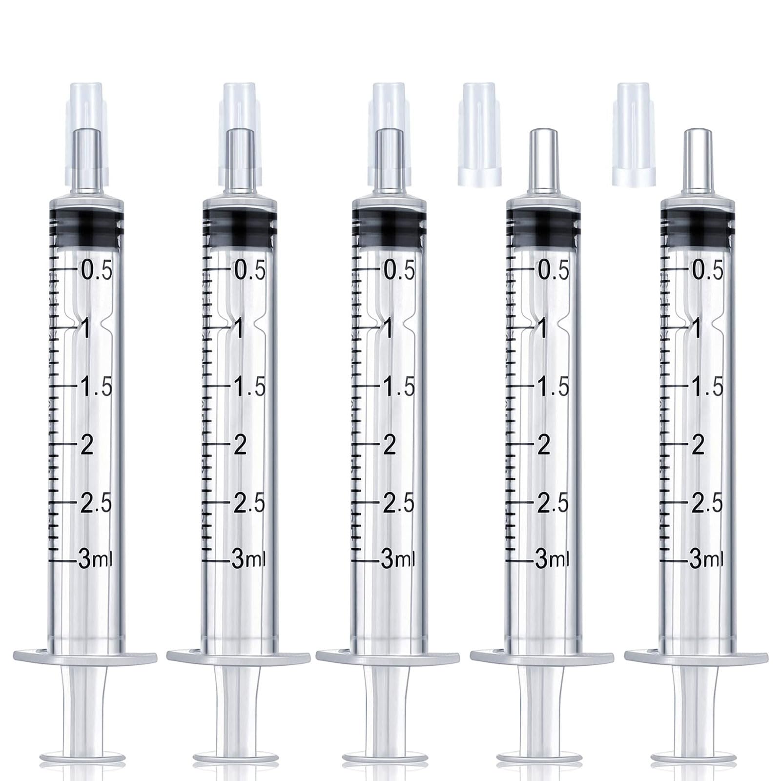 Photo 1 of 3ml Syringe with Cap,3ml Syringe Without Needle for Liquids,30 Pack Sterile Packaged