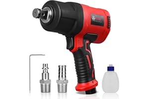 XIIW 3/4 Inch Air Impact Wrench, Max Nut-busting Torque 1950 ft-lbs, Heavy Duty 7000RPM 3/4 Air Drive Impact Gun, Twin Hammer Pneumatic Tool for Automobile Repair