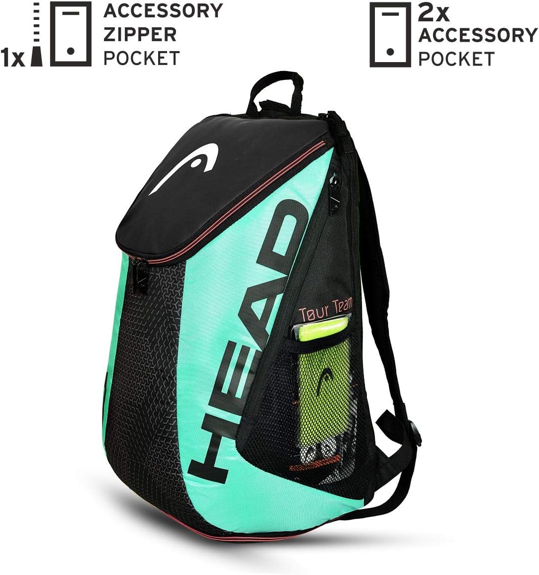 HEAD Tour Team Tennis Backpack 2 Racquet Carrying Bag w/Padded Shoulder Straps & Shoe Compartment - Navy Blue, Navy/Blue, One Size : Sports & Outdoors