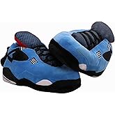 WEIRTA Warm Plush Sneaker Slippers, Trendy Anti-Slip Furry Soft House Shoes Fluffy Unisex Comfy Home Slides One Size Fits Most Indoor Outdoor