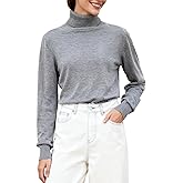 SANGTREE Women's Turtleneck Sweater Long Sleeve Casual Fall Winter Knit Pullover Sweater Top