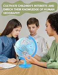 JOWHOL Illuminated Globe for Kids Learning with