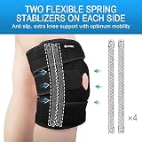 AVIDDA Knee Support 2 Pack Open Patella 3 Straps Compression Sleeve Black view 4