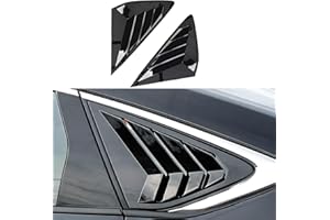 KEALAS for Honda Accord Sport Style Rear Side Window Louvers Air Vent Scoop Shades Cover Trim for Honda Accord 2023 2024 2025-Glossy Black