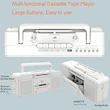 WISCENT Vintage Cassette Player Recorder Bluetooth AM FM Radio USB MP3 Converter view 7