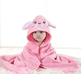 HiABsee Ultra Soft Hooded Baby Towel 80x80cm Rabbit Animal Design