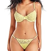 BoldBeauty Lingerie for Women Lace Mesh Sheer Underwire Flora Embroidered Push Up Bra