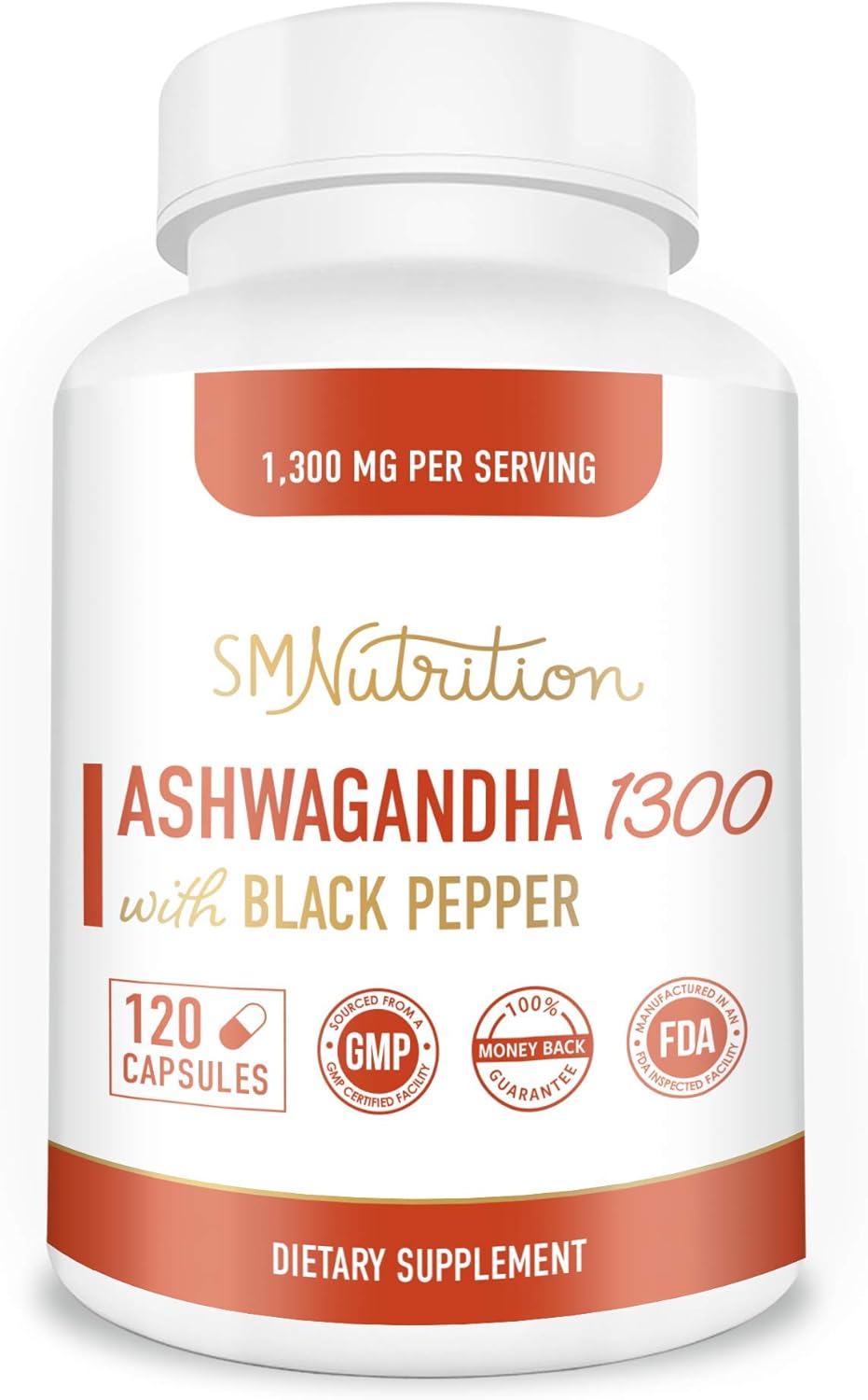 Ashwagandha 1300mg, 120 count (Pack of 1)