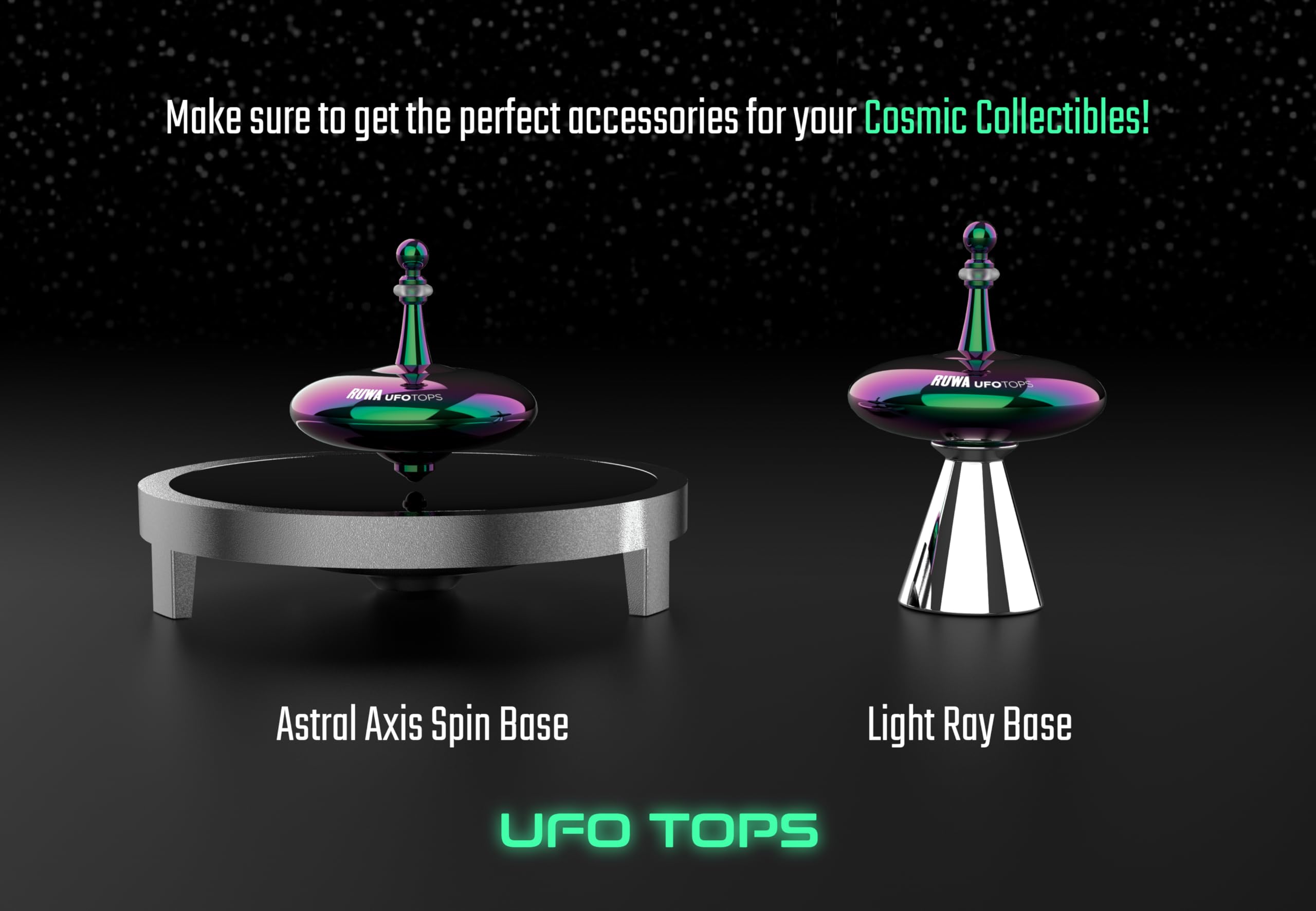 Plexity Labs UFO Tops USS Nimitz - Metal Spinning Fidget Toy Top - Inspired by The 2004 USS Nimitz UFO Incident - Psychedelic Stainless Steel