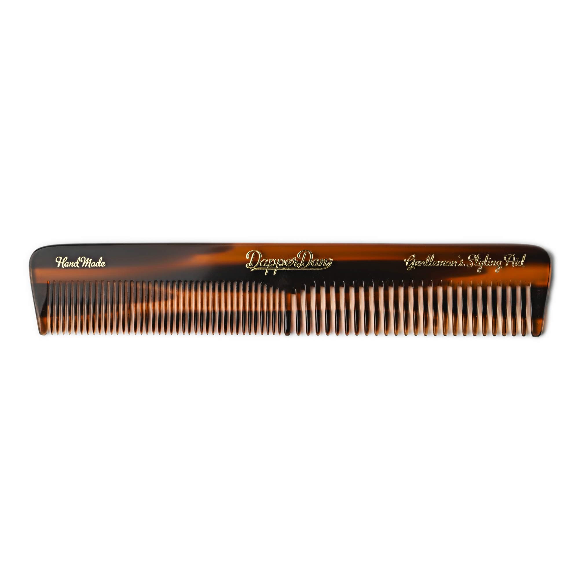Dapper Dan Handmade Hair Styling Comb, Hand Polished for a Smooth Glide Through Hair, Gentle Non-Scratch Treatment of the Hair and Scalp 170mm x 30mm