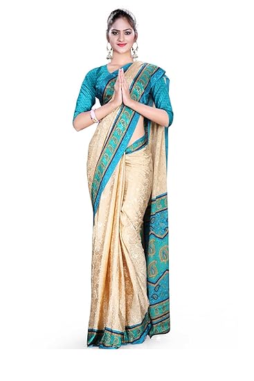Uniform Sarees Womens Premium Jaquard Crepe Sarees