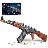 Reobrix Building Block Gun Set 1:1 AK-47 Building Model Kit for Adults | 1238Pcs Collectible Military Gun Model,Home Decor,Playable Assembly Rifle Toy,Ideal Gifts for MIlitary Enthusiasts 14+