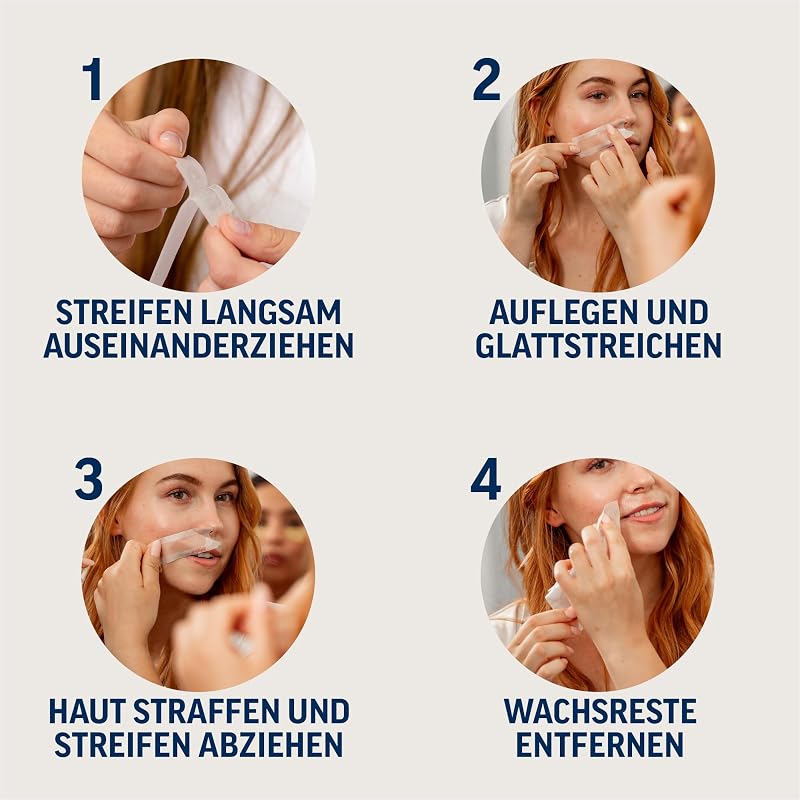 Pure Kaltwachsstreifen Gesicht für sensible Haut, 20 Stück