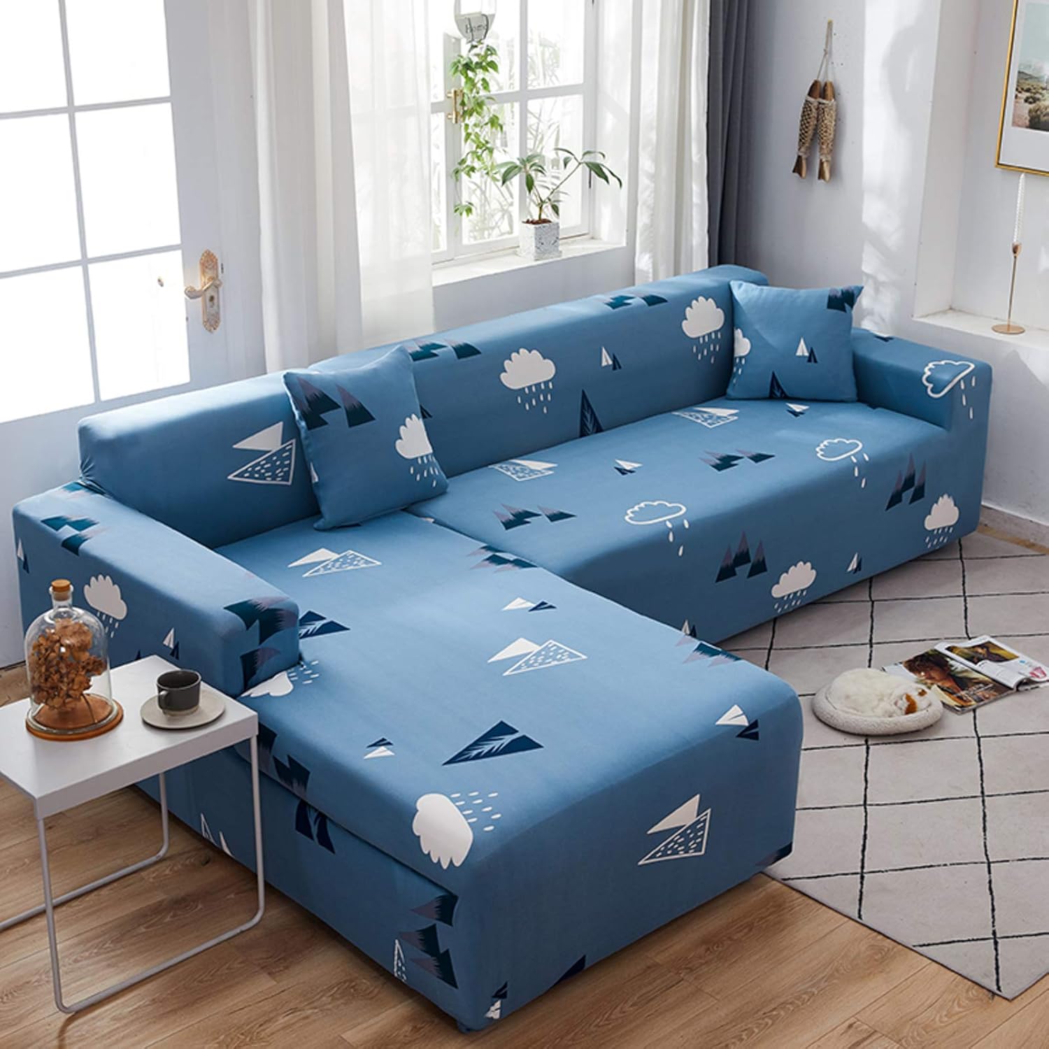 High Stretch STYLISH Sofa Cover,Jacquard Design Lounge Cover Couch