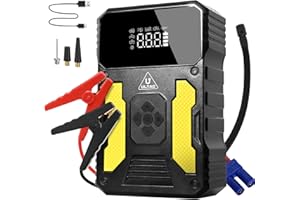 ULTAC Jump Starter with Air Compressor - 3000A Portable Jump Pack for Car Battery(All Gas/10L Diesel),20000mAh 150PSI Tire Inflator 12V Air Pump with Digital Display, 3 Modes LED Light, Jumper Cable