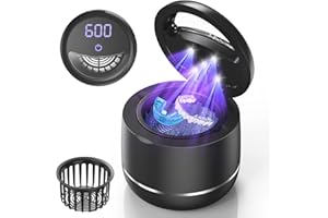 Miorcols Ultrasonic Retainer Cleaner, 48kHz Denture Cleaner Machine with Dual Mode Digital Timer for Braces, Night Guard, Mouthguard, Toothbrush, Jewelry, 7.8OZ Dental Cleaning Pod