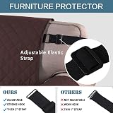 BellaHills Water Repellent 2 Seater Sofa Cover Reversible Brown Beige view 3