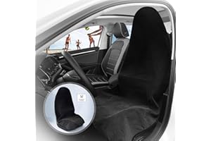 ZIMABLUE Terry Cloth seat Cover Universal Waterproof Car Sport Towel Seat Cushion Non-Slip Sweat-Absorbent Towel Cloth Suitable for All Seasons Waterproof Beach Seat Cover Washable