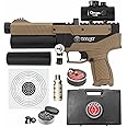Hatsan Velox PCP Air Pistol Semi-Auto Pellet Gun, up to 620 FPS, up to 20 Joules, up to 12 RDS, w/ Wearable4U Hard Case +Pellets +Paper Targets Bundle (2024 Edition)