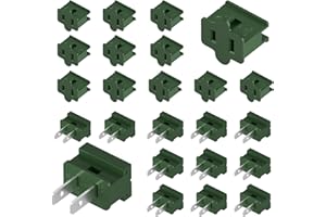 Muelnmey 24PCS Electrical Male and Female Plug,Vampire Plug Gilbert Plugs for Holiday,Christmas Lighting Plugs and sockets and Halloween Lighting sockets，SPT-1,UL Listed.