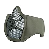 AOUTACC Airsoft Mask, Half Face Mesh Masks with Ear