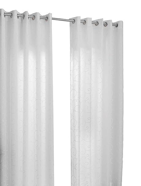 Perfecthome Textiles Chelsea White Readymade Fully Lined Voile