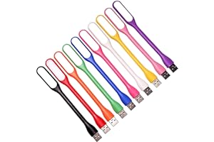 EBYPHAN Mini USB Light for Keyboard, Flexible USB Laptop Light, Adjustable USB Lamp for Notebook Computer(Gooseneck Structure, LED Lighting Source, 10-Pack)