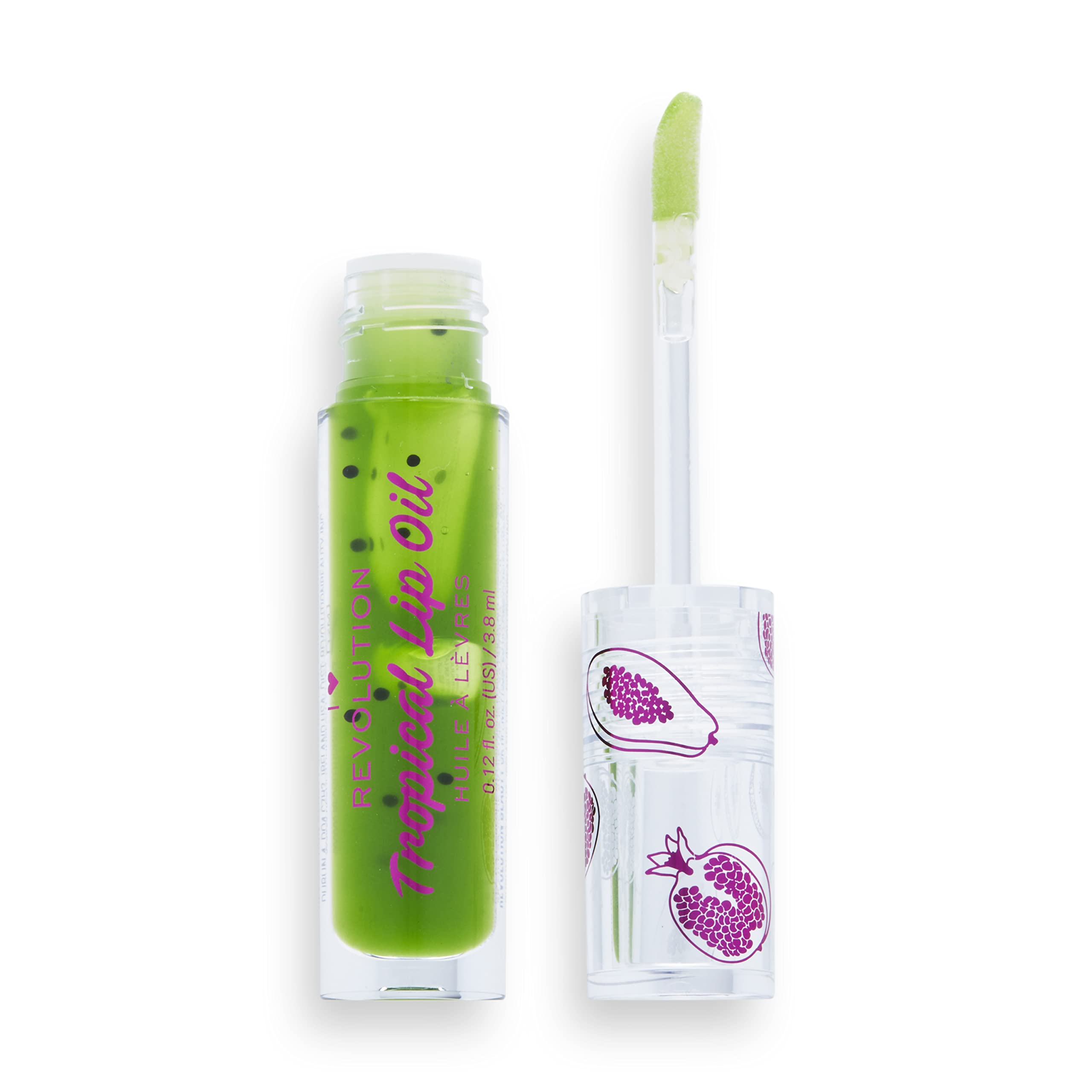 Revolution Beauty London, Tasty Tropical, Lip Oil, Kiwi, 3.8ml