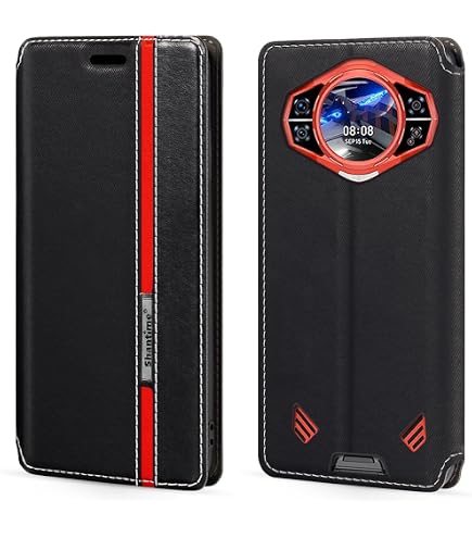 Custodia Flip In Pelle Con Portafoglio Per ZTE Blade V2020 Smart - Fibbia Magnetica, Nero