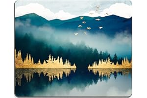 HOKAFENLE Mountains Landscape Mouse Mat, Waterproof Non Slip Rubber Base Mouse Pad for Office Laptop, 9.5"x7.9"x0.12" Inch