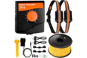 YCCOKJJ Electric Dog Fence Wireless, Underground Dog Fence System with 150M/492FT Boundary Wire and 2 Rechargeable Dog Shock Collars, for Pet Safe Training Outdoor