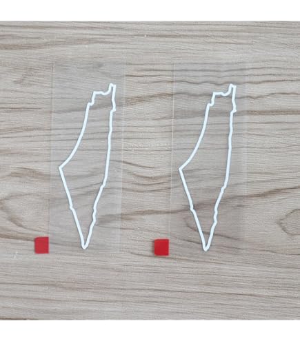 Autocollants Drapeau Palestine - Lot De 2 Stickers Vinyle 7.6x3.8cm - Résistants Aux Intempéries Pour Voiture, Casque, Vitre