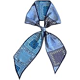 CYian Head Scarf for Women Silky Feeling Hair Scarf Satin Fashion Neck Scarves Long Thin Bag Purse Scarfs for Handbag