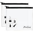 TSA Approved Fly Travel Toiletry Bag Makeup Pouch, ProCase Durable Quart-Size Carry-On Clear Small Handy Bag with Zipper for 
