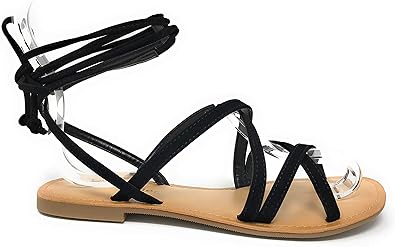ladies ankle tie sandals