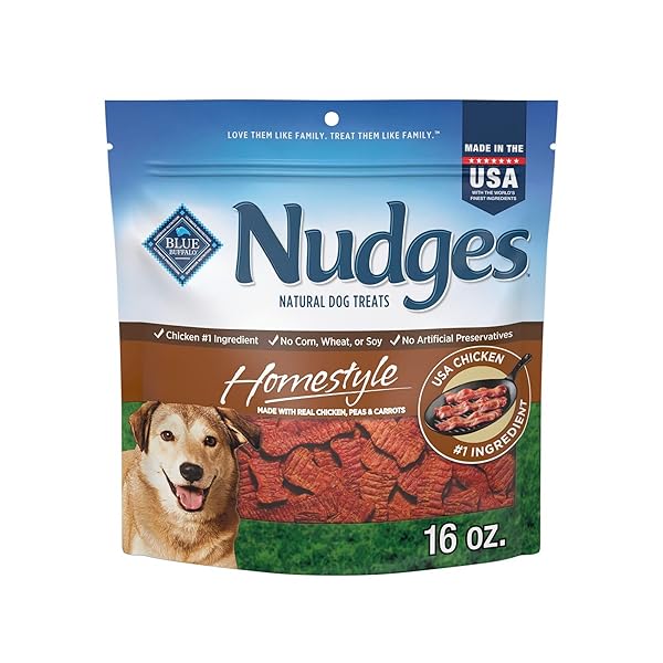 BLUE BUFFALO NUDGES HOMESTYLE NATURAL DOG TREATS CHICKEN...