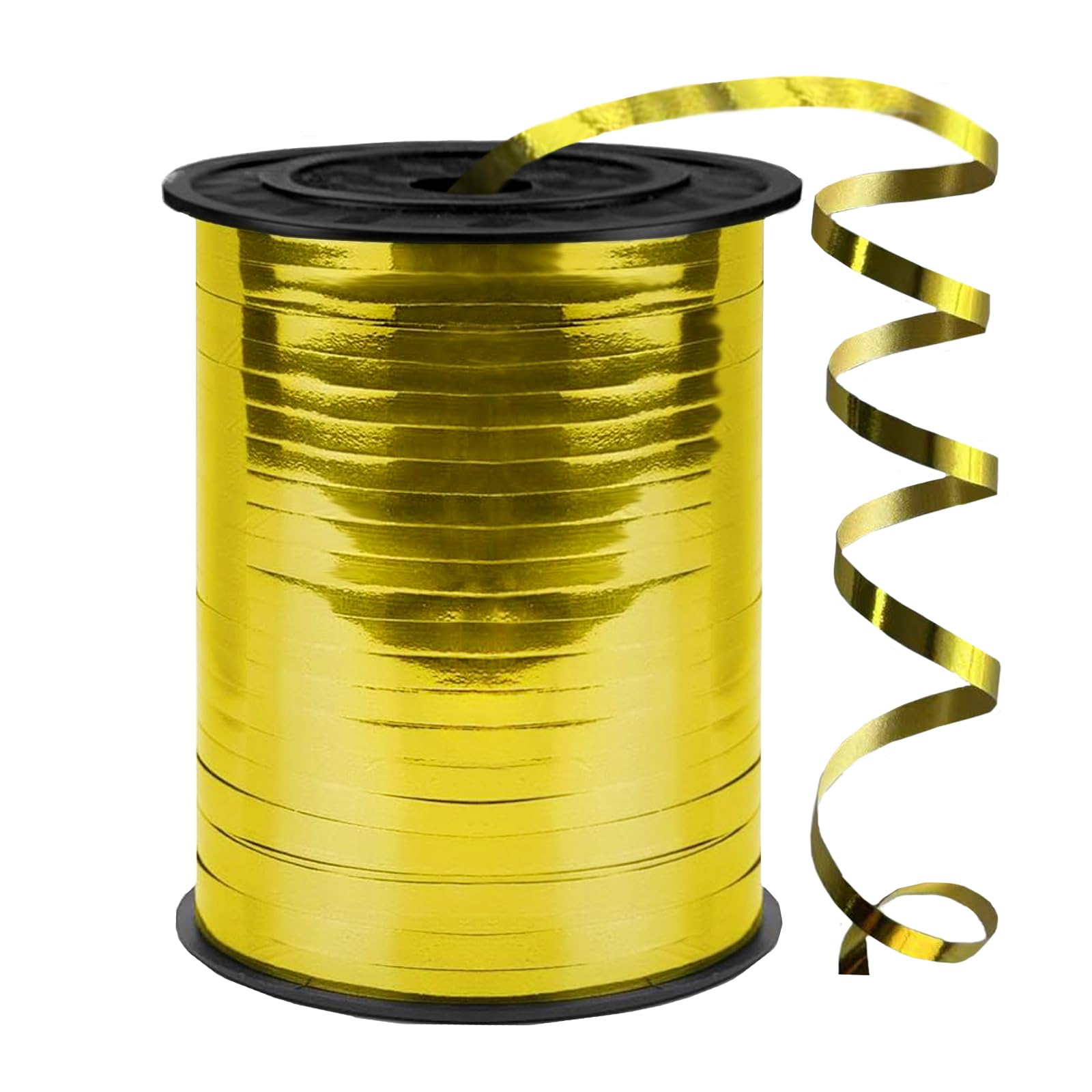 Photo 1 of 500 Yards Curling Ribbon,1/5 Inch Shiny Gold Ribbon,Balloon String, Party Decoration,Ribbons for Florist Flower Bows for Graduation Supplies