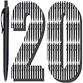 Aozora Pens Bulk 120 Pack Black Click Pens No Bleed Wholesale Retractable Ballpoint Pens Medium Point,Smooth Ink Pens for Journaling School Office Supplies 1.0MM Black Ink