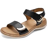 Littleplum Womens Sandals Arch Support Adjustable Comfy Flat Sandals for Women Summer Walking Shoes for Beach,Travel