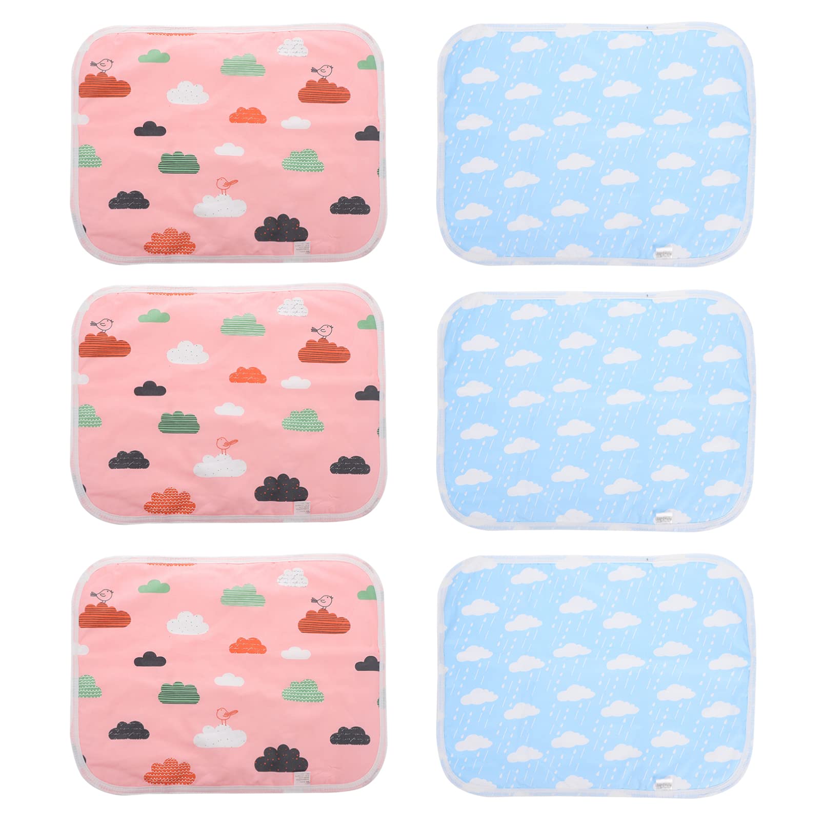 6 Pieces Guinea Pig Cage Liners Washable and Reusable Guinea Pig Pee Pads Anti- Slip and Highly Absorbent Guinea Pig Bedding Waterproof Pet Training Pads for Small Animals